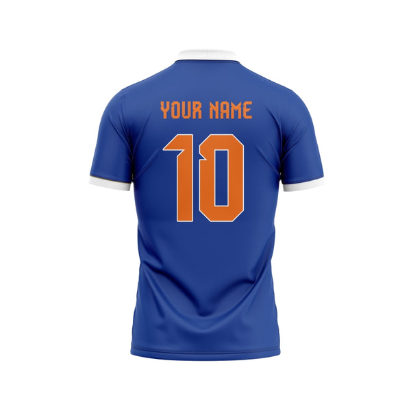 Orange Triangle Customized Cricket Team Jersey Design - TheSportStuff
