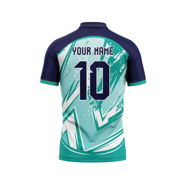 Persian Green Design Pattern Customized Cricket Team Jersey - TheSportStuff