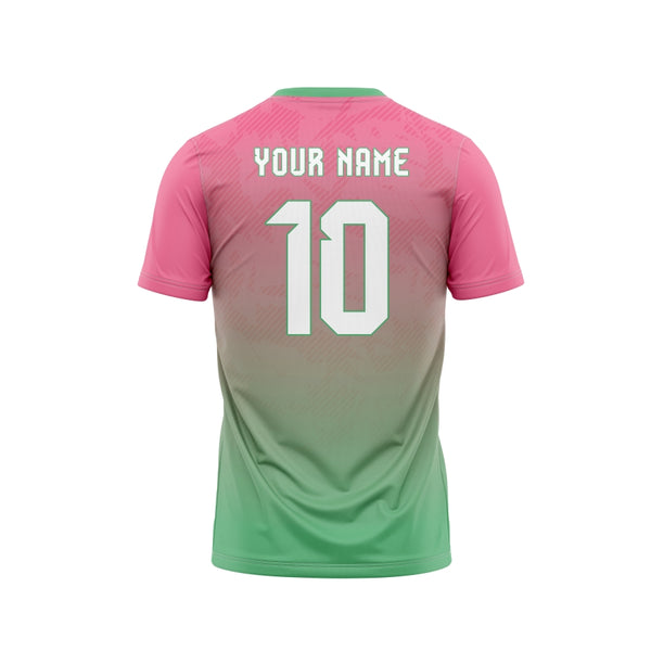 Pink Green Custom Football Jersey Design - The Sport Stuff