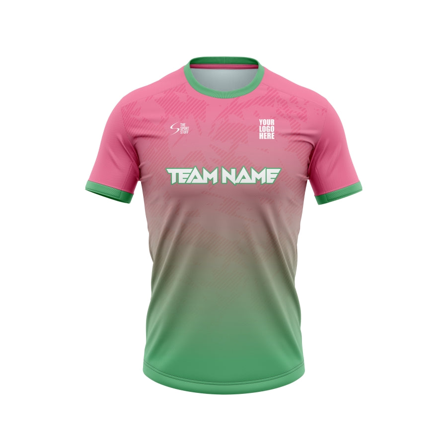 Pink Green Custom Football Jersey Design - The Sport Stuff