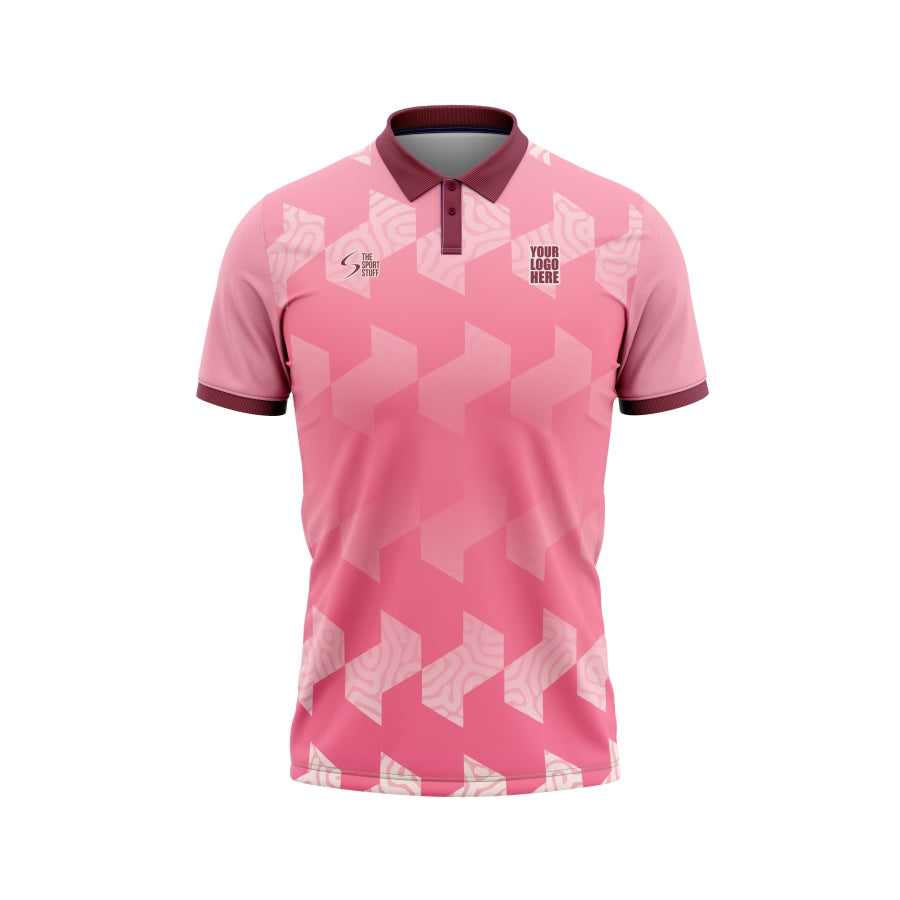 Pink Maroon Customized Cricket Team Jersey Design - TheSportStuff