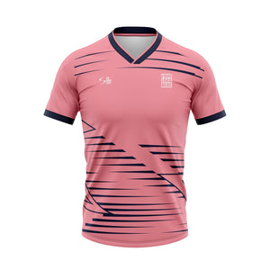 Pink Navy Customized Football Team Jersey Design - TheSportStuff