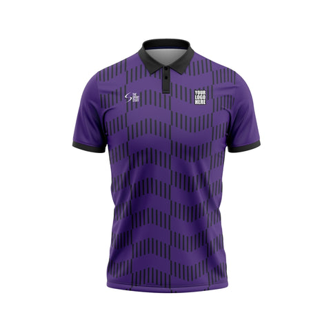 Purple Black Customized Cricket Team Jersey Design - TheSportStuff