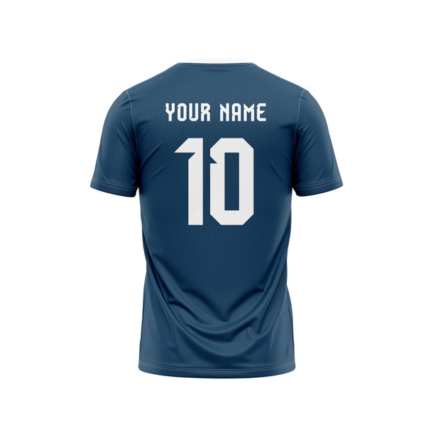 QueenBlue Triangle Customized Football Team Jersey Design - TheSportStuff