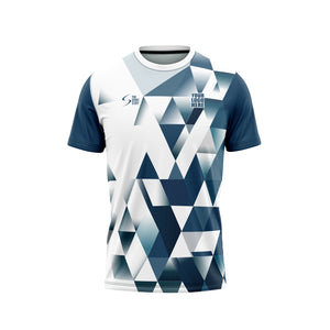 QueenBlue Triangle Customized Football Team Jersey Design - TheSportStuff