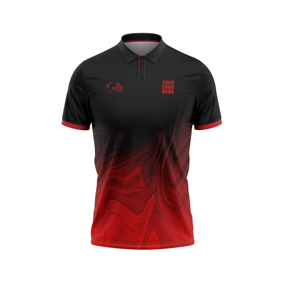 Red Palette Customized Cricket Team Jersey Design - The Sport Stuff