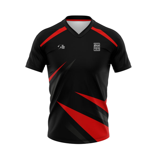Red Thunder Customized Football Team Jersey Design - TheSportStuff