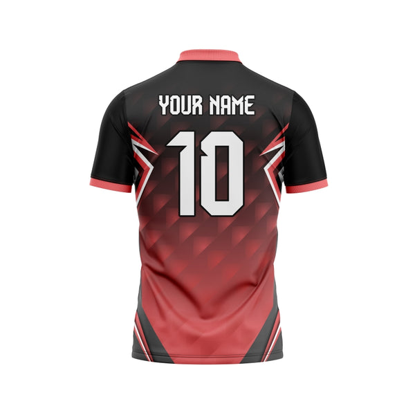 Usubeni Red Custom Cricket Jersey Design - The Sport Stuff