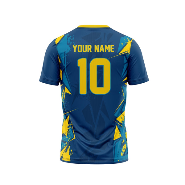 Yellow Dash Customized Football Team Jersey Design - TheSportStuff