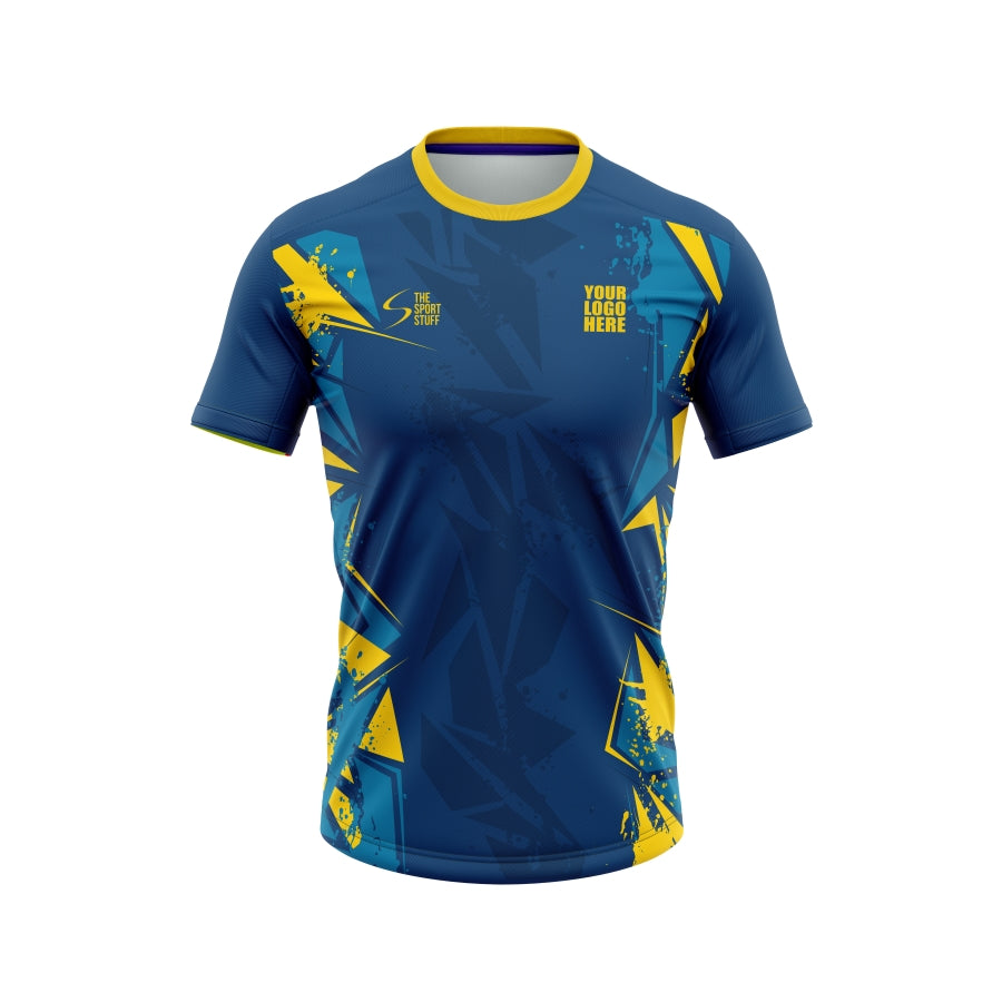 Yellow Dash Customized Football Team Jersey Design - TheSportStuff