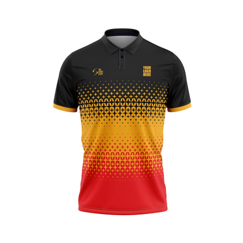 Yellow Sparkle Customized Cricket Team Jersey Design - TheSportStuff