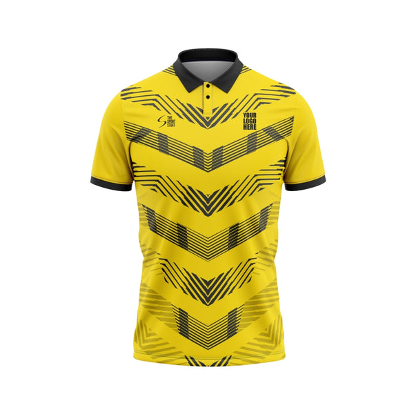 Yellow Tune Customized Cricket Jersey Design - TheSportStuff