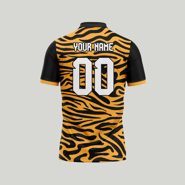 Tiger Pattern Customized Cricket Team Jersey Design - TheSportStuff