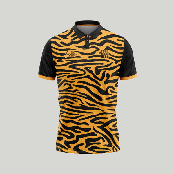 Tiger Pattern Customized Cricket Team Jersey Design - TheSportStuff