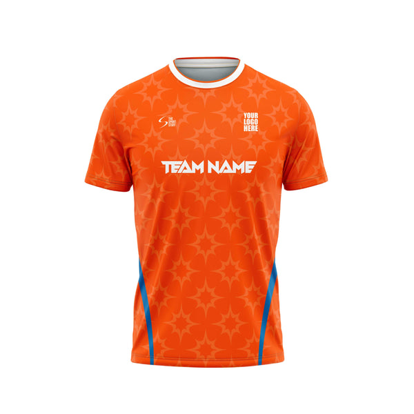 Orange Spark Football Custom Jersey Front Design - The Sport Stuff