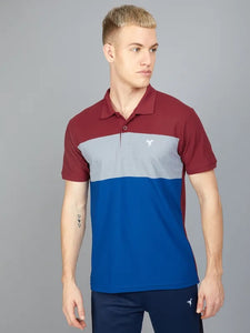 Technosport Berry Red Dri Fit Polo T-Shirt