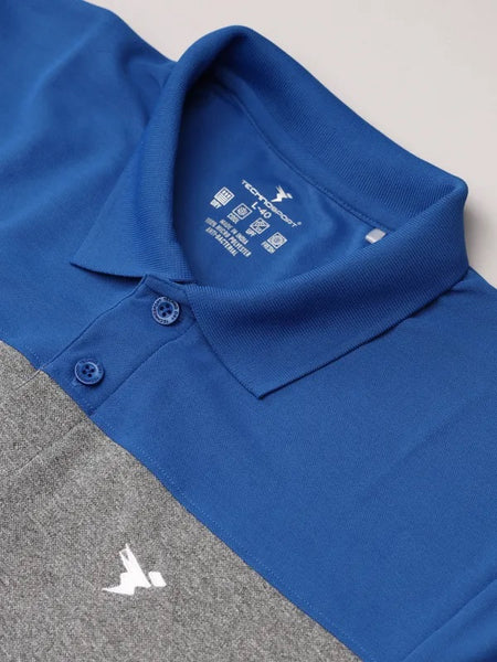 Technosport Cobalt Blue Dri Fit Polo T-Shirt