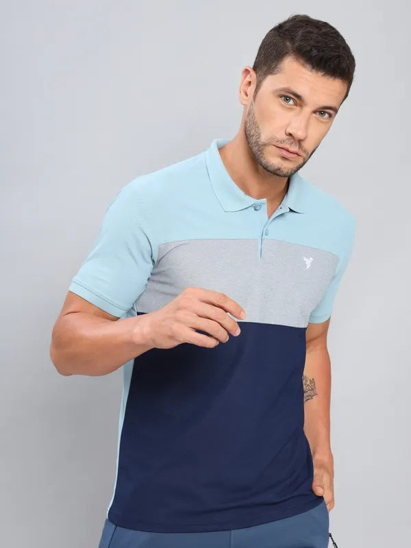 Technosport Smoke Blue Dri Fit Polo T-Shirt