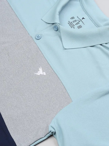 Technosport Smoke Blue Dri Fit Polo T-Shirt