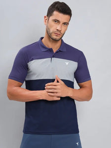 Technosport Evening Blue Dri Fit Polo T-Shirt