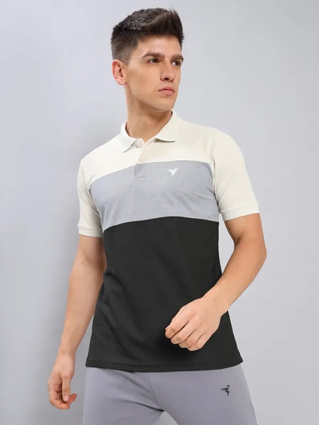 Technosport Oat Meal Dri Fit Polo T-Shirt