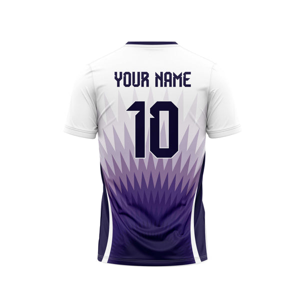 Purple Spike Custom Football Jersey Back Design - The Sport Stuff