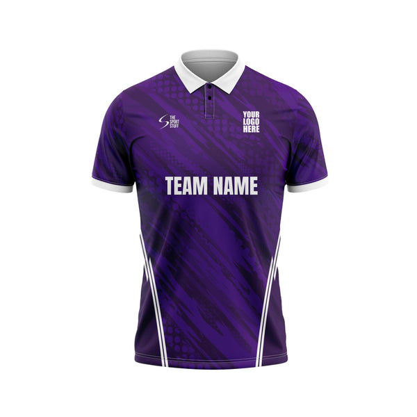 Purple Surge Custom Cricket Jersey Front Design - The Sport Stuff