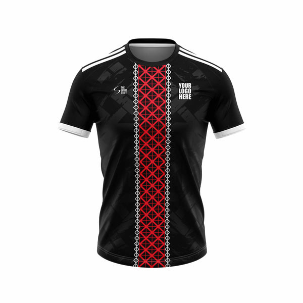 Red Matrix Football Custom Jersey Front Design - The Sport Stuff