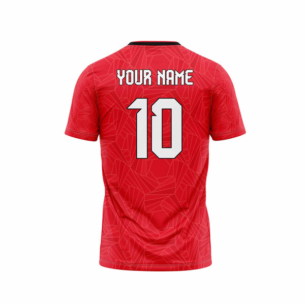Red Roses Football Custom Jersey Back Design - The Sport Stuff