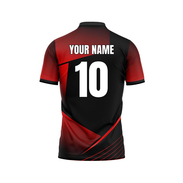Redline Strike Custom Cricket Jersey Back Design - The Sport Stuff