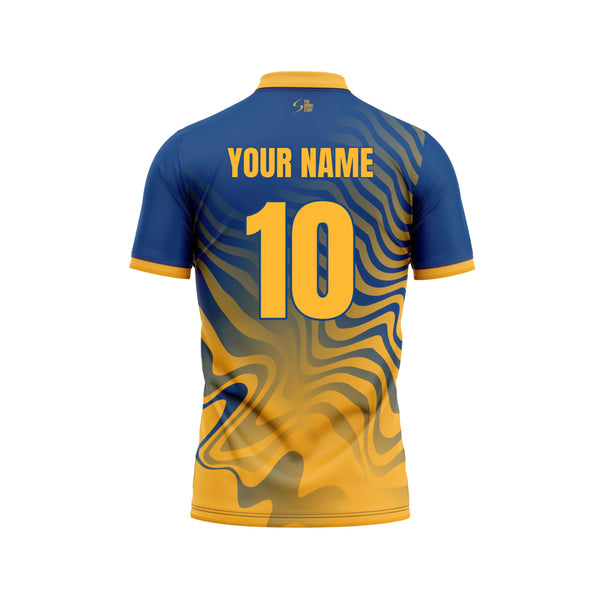 Royal Flow Custom Cricket Jersey Back Design - The Sport Stuff