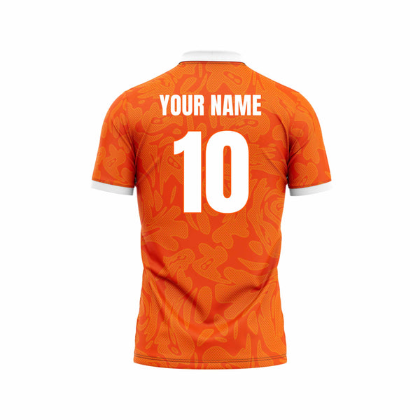 Tangerine Torque Cricket Custom Jersey Back Design - The Sport Stuff
