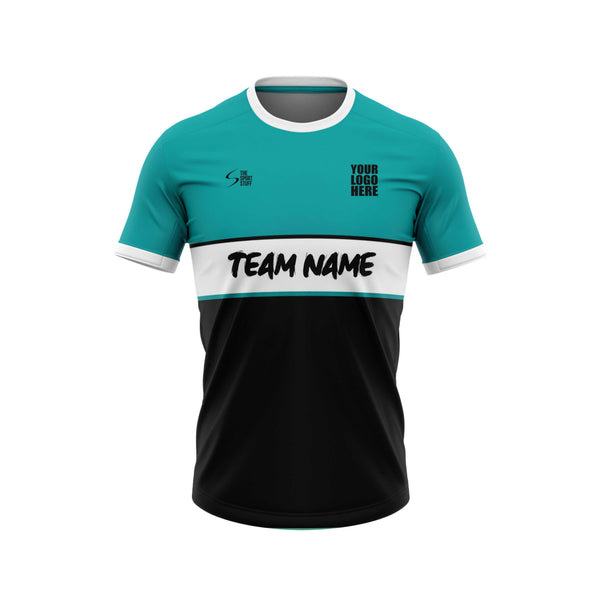 Teal Edge Custom Football Jersey Front Design - The Sport Stuff