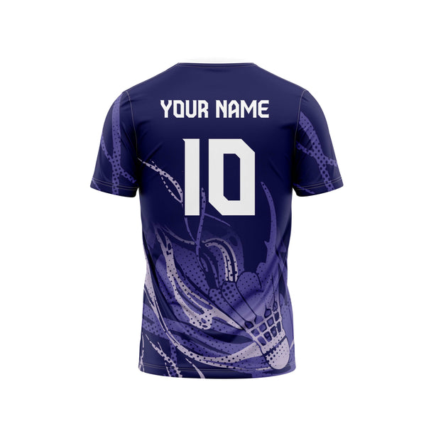 Violet Vortex Badminton Custom Jersey Back - The Sport Stuff
