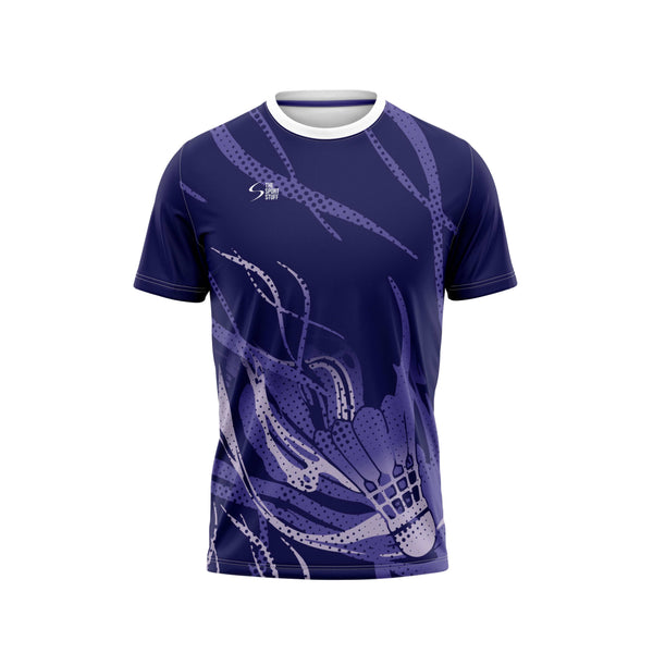 Violet Vortex Badminton Custom Jersey Front - The Sport Stuff