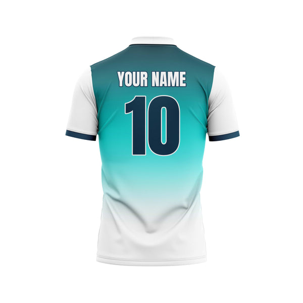 Aqua Army Cricket Custom Jersey Back - The Sport Stuff