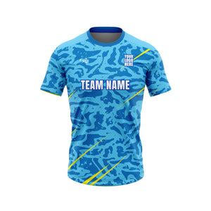 Aqua Camo Custom Football Jersey Design