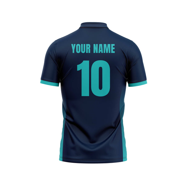 Aqua Shower Cricket Custom Jersey Back - The Sport Stuff