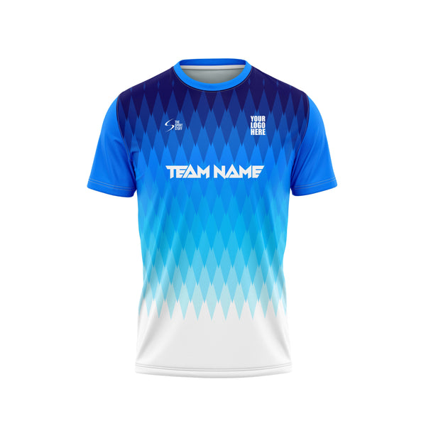 Azure Football Custom Jersey Front - The Sport Stuff