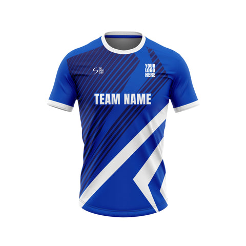 Blue Diagnol Customized Football Team Jersey
