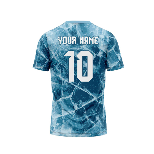 Blue Ice Football Custom Jersey Back - The Sport Stuff