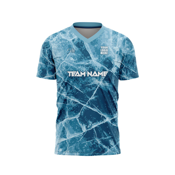 Blue Ice Football Custom Jersey Front - The Sport Stuff