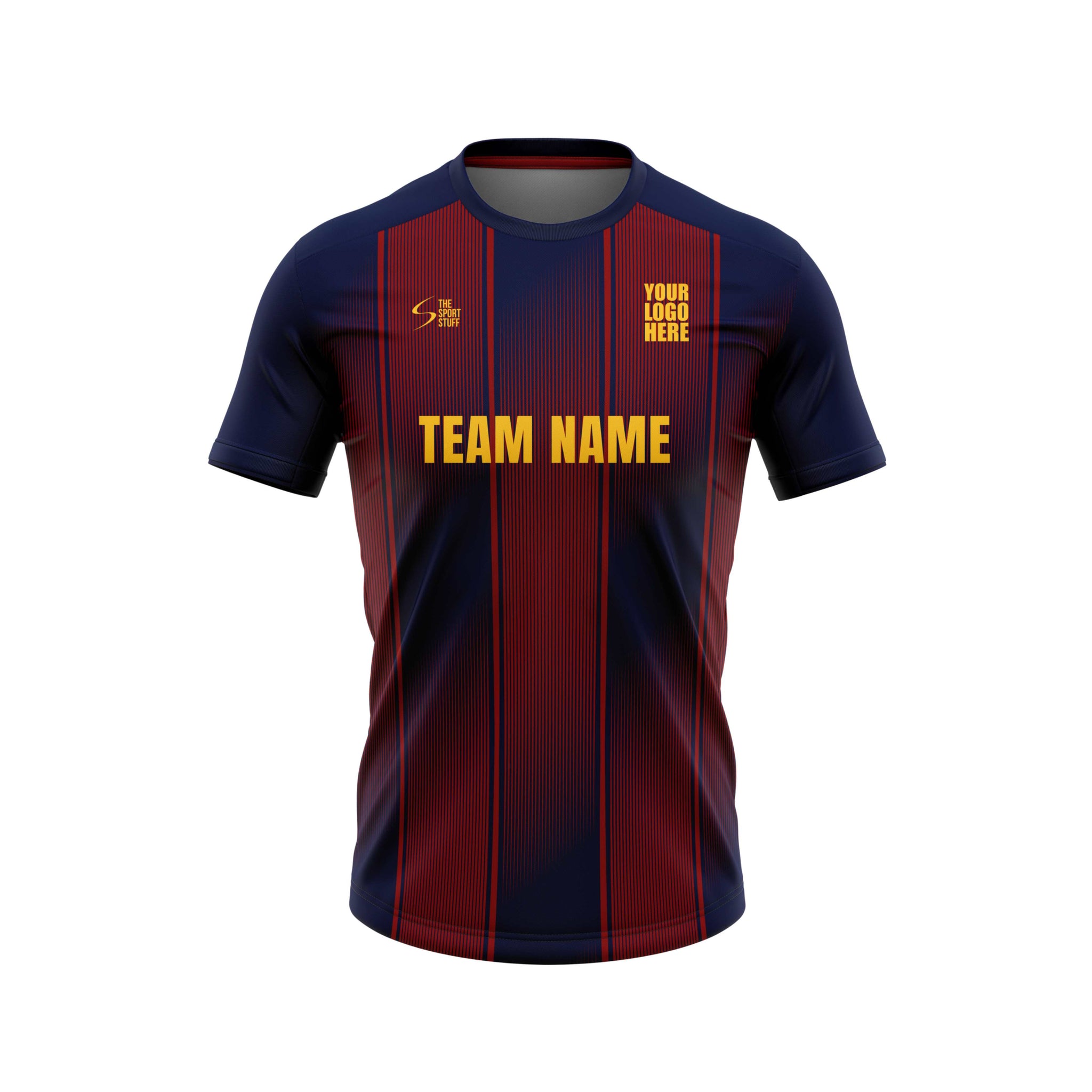 Blue Red Stripes Football Custom Jersey - The Sport Stuff