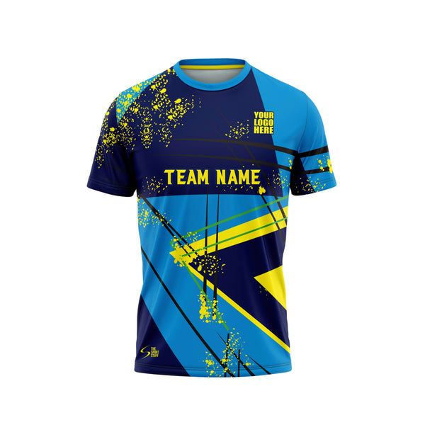 Dayflower Blue Football Custom Jersey Front - The Sport Stuff