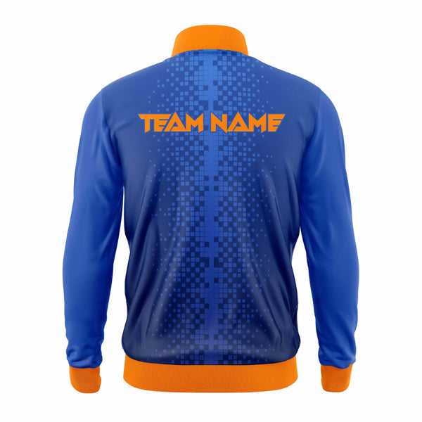 Egyptian Blue Custom Sports Team Jacket Back - The Sport Stuff