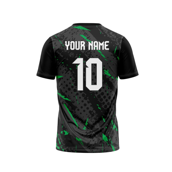 Green Tropics Football Custom Jersey  Back - The Sport Stuff