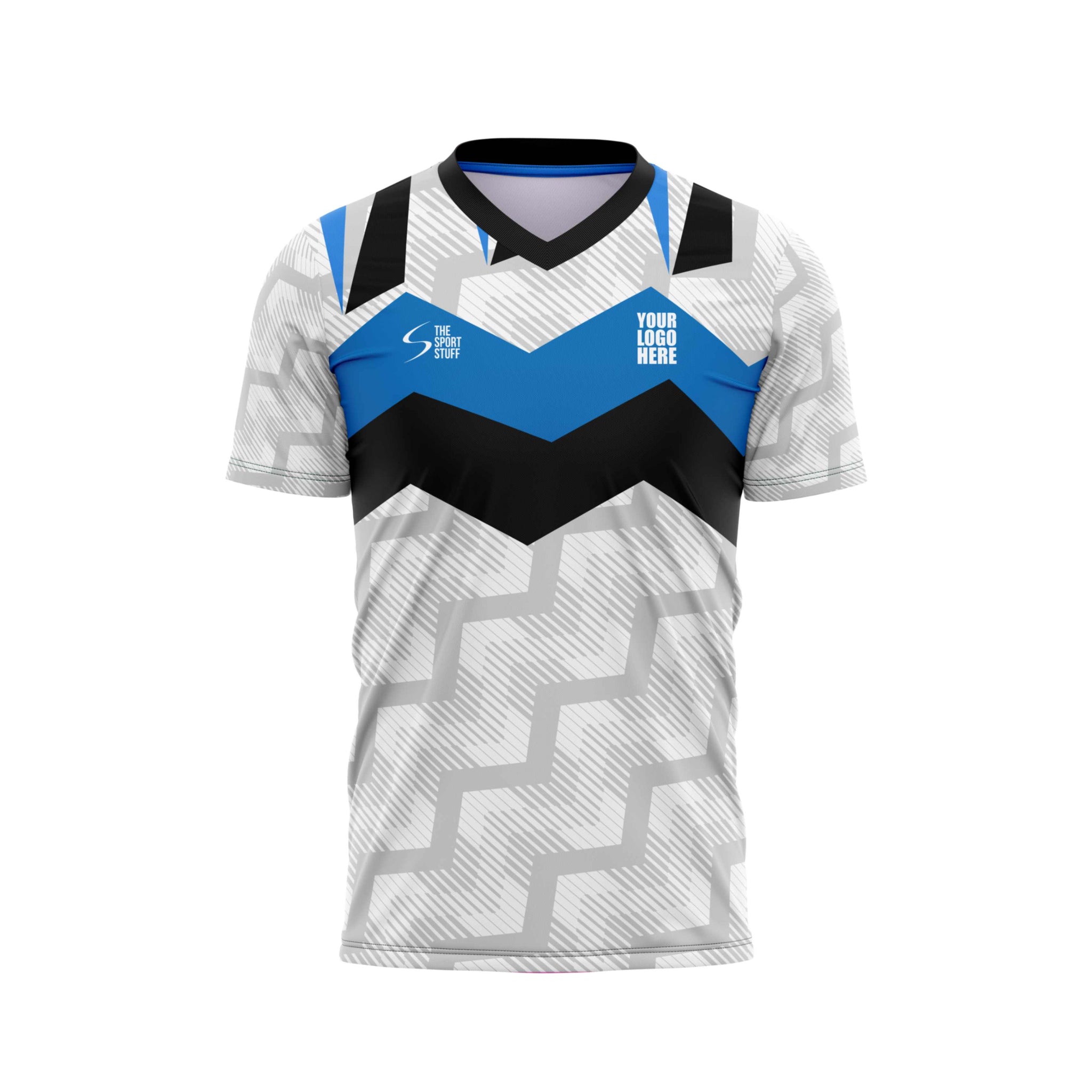 Grey Zig Zag Custom Football Jersey - The Sport Stuff