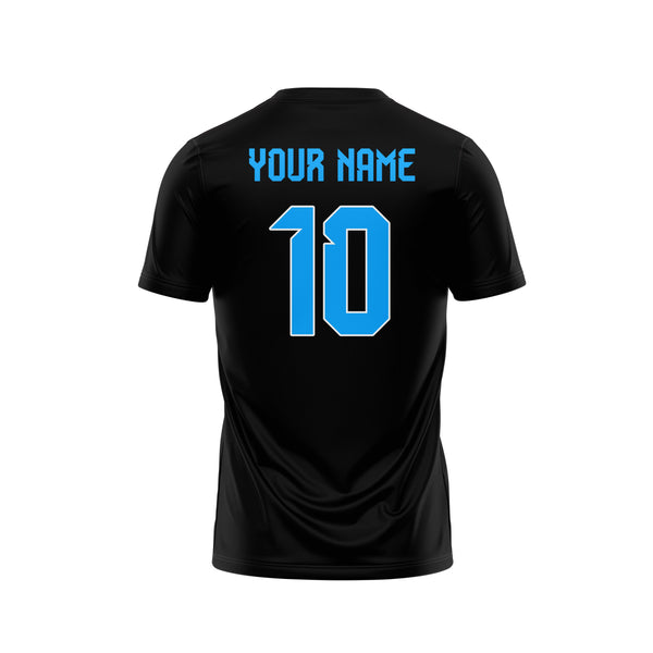 Marine Blue Football Custom Jersey Back - The Sport Stuff