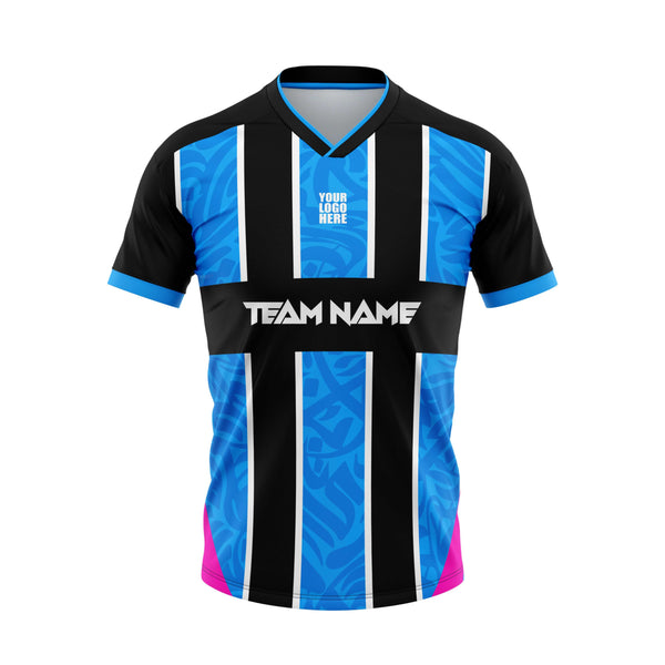 Marine Blue Football Custom Jersey Front - The Sport Stuff