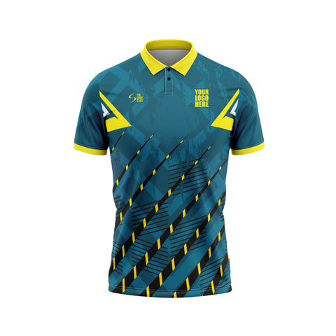 Peacock Yellow Cricket Custom Jersey - The Sport Stuff